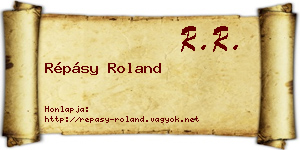 Répásy Roland névjegykártya