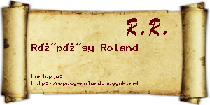 Répásy Roland névjegykártya